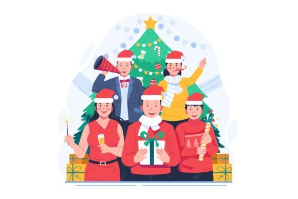 Christmas Party and New Year Celebration Graphics