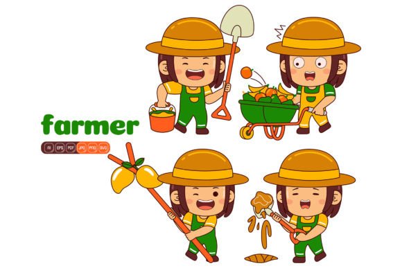 Cute Farmer Girl Vector Pack 02 Review