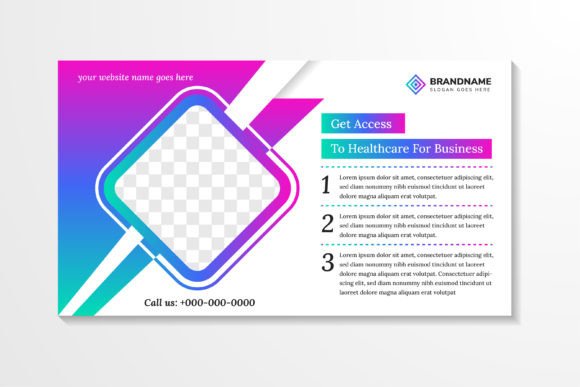 Get Access Horizontal Banner - A Print Templates Graphic Asset