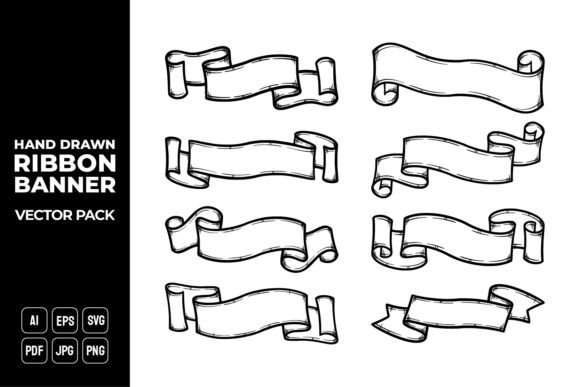 Hand Drawn Ribbon Banner Vector Pack 25 Review