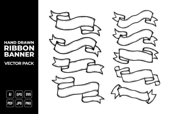 Hand Drawn Ribbon Banner Vector Pack 27 Review