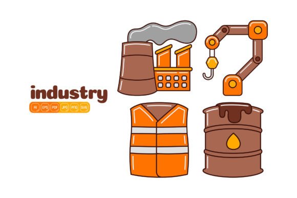 Industry Vector Pack 05: A Versatile Graphic Asset for Local Branding
