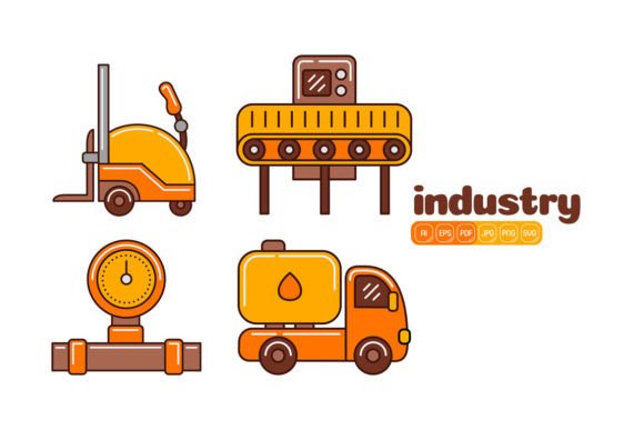 Industry Vector Pack 10: A Graphic Design Asset for Modern Content