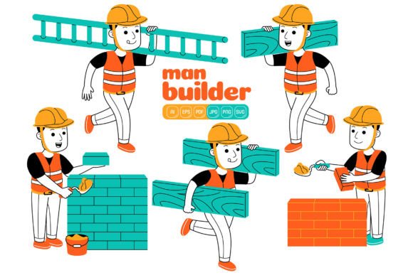 Man Builder Vector Pack 04 for Creative Design