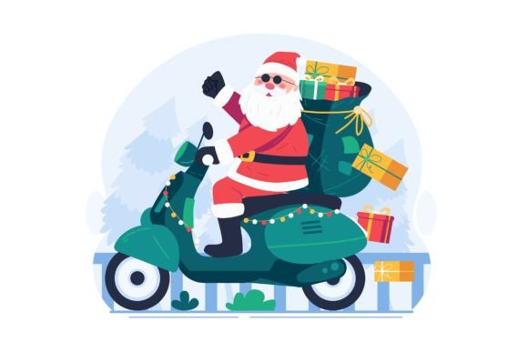 Santa Claus Scooter Embroidery Design Review