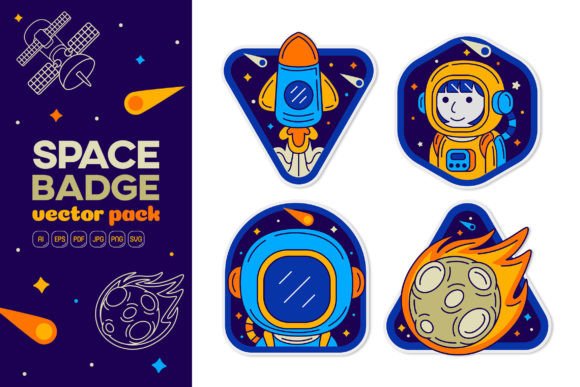 Space Badge Vector Pack 03: A Graphic Designer’s Take on Brand Identity